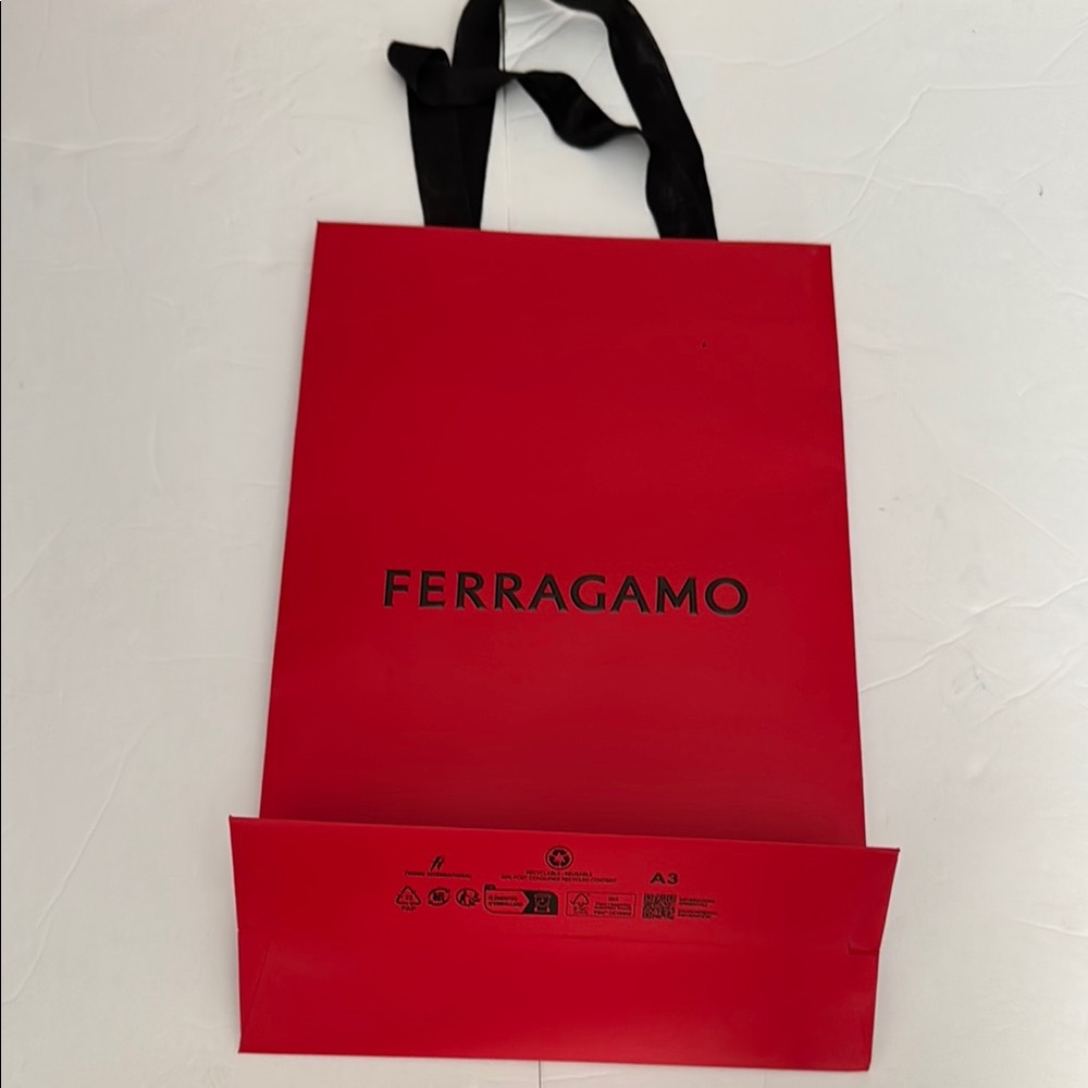 Salvatore Ferragamo Red gift bag